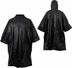 Benson Duurzame Regenponcho Zwart Voor Volwassenen -Kampeeruitrusting 1200x1141 10