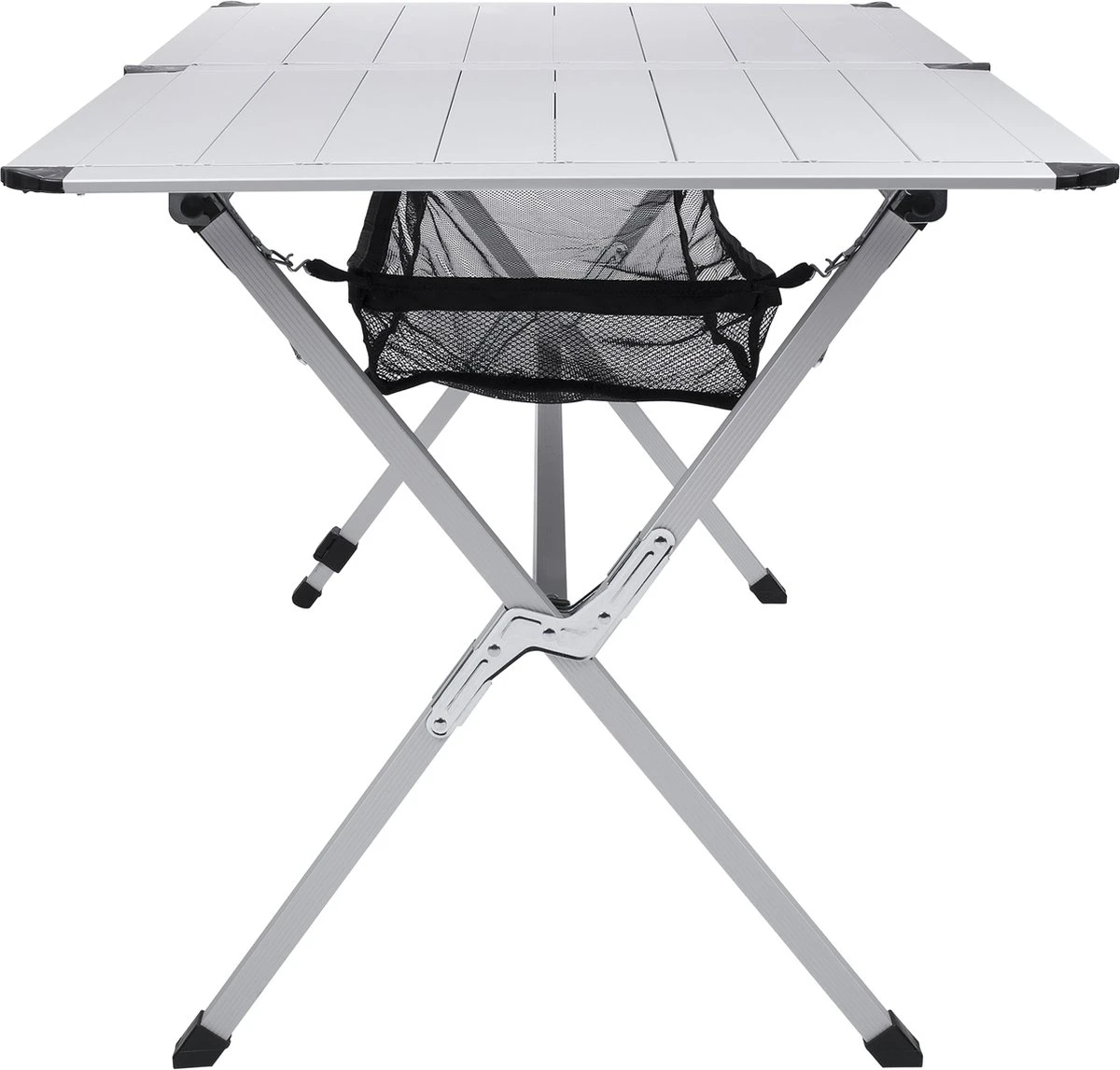 Campart Campingtafel XL TA-0806 - Opvouwbaar, Lichtgewicht En Met Verstelbare Poten - Kampeertafel Inklapbaar Inclusief Opbergtas - 140 X 80 X 70 Cm - Wit 5 Campart Campingtafel XL TA-0806 - Opvouwbaar, Lichtgewicht En Met Verstelbare Poten - Kampeertafel Inklapbaar Inclusief Opbergtas - 140 X 80 X 70 Cm - Wit - Afbeelding 5