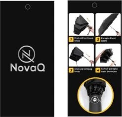 NovaQ Storm Paraplu Opvouwbaar - Paars - Polsband - Automatisch Uitklapbaar - Tot 100p/u Windproof - 110cm - 12 Panelen -Kampeeruitrusting 1200x1147 3
