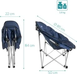 Navaris Klapstoel Met Draagtas - Campingstoel - Draagbare Stoel Voor Kamperen, Festivals En Vissen - Strandstoel - Inklapbaar - Donkerblauw 10 Navaris Klapstoel Met Draagtas - Campingstoel - Draagbare Stoel Voor Kamperen, Festivals En Vissen - Strandstoel - Inklapbaar - Donkerblauw -Kampeeruitrusting 1200x1150 4