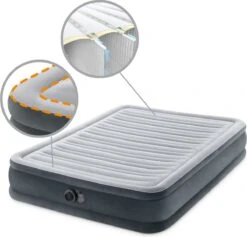 Intex Luchtbed - Twijfelaar - 137 X 191 X 33 Cm - Grijs - Met Ingebouwde Pomp, Hoeslaken Antraciet En Reparatieset 17 Intex Luchtbed - Twijfelaar - 137 X 191 X 33 Cm - Grijs - Met Ingebouwde Pomp, Hoeslaken Antraciet En Reparatieset -Kampeeruitrusting 1200x1152 8