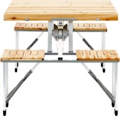 CAMPZ Fir Wood Picknicktafel, Bruin/grijs 9 CAMPZ Fir Wood Picknicktafel, Bruin/grijs -Kampeeruitrusting 1200x1158 2