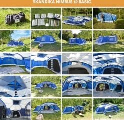 Skandika Nimbus Sleeper 12 Tent – Koepeltenten – 12 Persoons Familietent - Campingtent – Muggengaas – Sleeper Technology (3 Extra Donkere Slaapcabines) – 760 X 630 X 215 Cm (LxBxH) – 5000 Mm Waterkolom – Camping, Tuin – Kamperen – Blauw/wit 15 Skandika Nimbus Sleeper 12 Tent – Koepeltenten – 12 Persoons Familietent - Campingtent – Muggengaas – Sleeper Technology (3 Extra Donkere Slaapcabines) – 760 X 630 X 215 Cm (LxBxH) – 5000 Mm Waterkolom – Camping, Tuin – Kamperen – Blauw/wit -Kampeeruitrusting 1200x1162 1