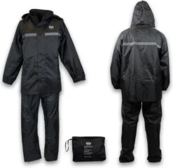 Infinity Goods Regenpak - Dames & Heren - Maat XL - Waterdicht & Ademend - Reflecterend - Zwart -Kampeeruitrusting 1200x1165 5