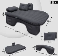 Opblaasbaar Matras Voor In De Auto, Opblaasbaar Bed, Opvouwbaar, Comfortabele Autostoel, Automatras Met Elektrische Luchtpomp En 3 Adapters, 2 Kussens En Draagtas, Voor Camping, Reizen (zwart) 10 Opblaasbaar Matras Voor In De Auto, Opblaasbaar Bed, Opvouwbaar, Comfortabele Autostoel, Automatras Met Elektrische Luchtpomp En 3 Adapters, 2 Kussens En Draagtas, Voor Camping, Reizen (zwart) -Kampeeruitrusting 1200x1166 13