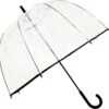 Smati Big Cloche Paraplu - Transparant - Stormbestendig - Zwart - Ø81cm