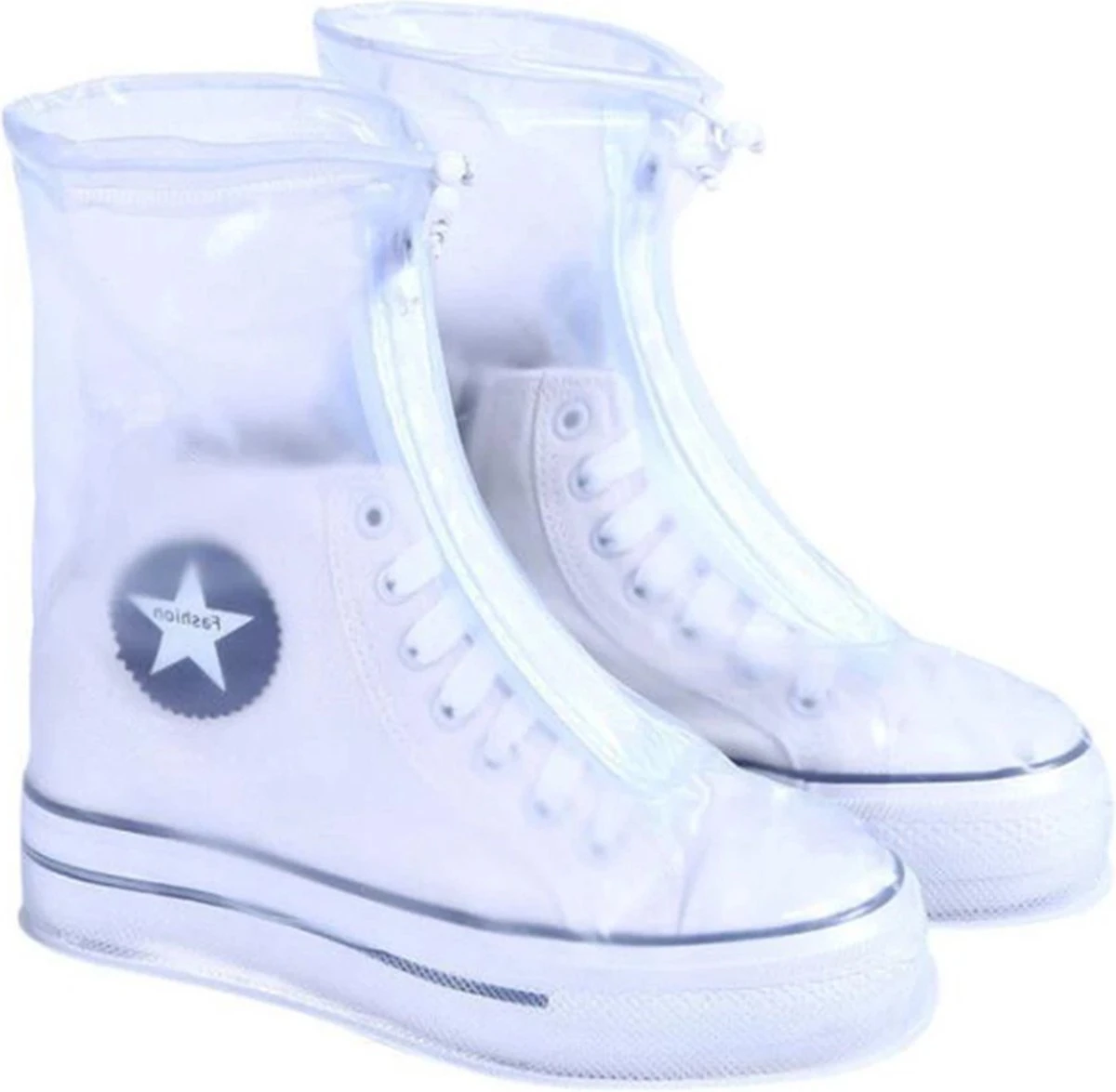 Unisex Waterdichte Overschoenen Met Rits En Aantrekkoord - Maat L 37/38 - Herbruikbaar – Transparant - Anti Slip Regen Overschoen - Schoenhoesjes - Waterdichte Schoenbeschermers - Regenhoes – Schoenovertek - Regenlaarzen 1 Unisex Waterdichte Overschoenen Met Rits En Aantrekkoord - Maat L 37/38 - Herbruikbaar – Transparant - Anti Slip Regen Overschoen - Schoenhoesjes - Waterdichte Schoenbeschermers - Regenhoes – Schoenovertek - Regenlaarzen