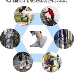 Siliconen Unisex Waterdichte Overschoenen Grijs Maat M 35-38 - Herbruikbaar – Anti Slip Regen Overschoen - Schoenhoesjes - Waterdichte Schoenbeschermers - Regenhoes – Schoenovertrek - Regenlaarzen -Kampeeruitrusting 1200x1176 7