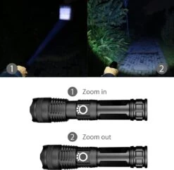 Merkloos Professionele Oplaadbare Led Zaklamp DBW Light XHP50 3200 Lumen -Kampeeruitrusting 1200x1176 9