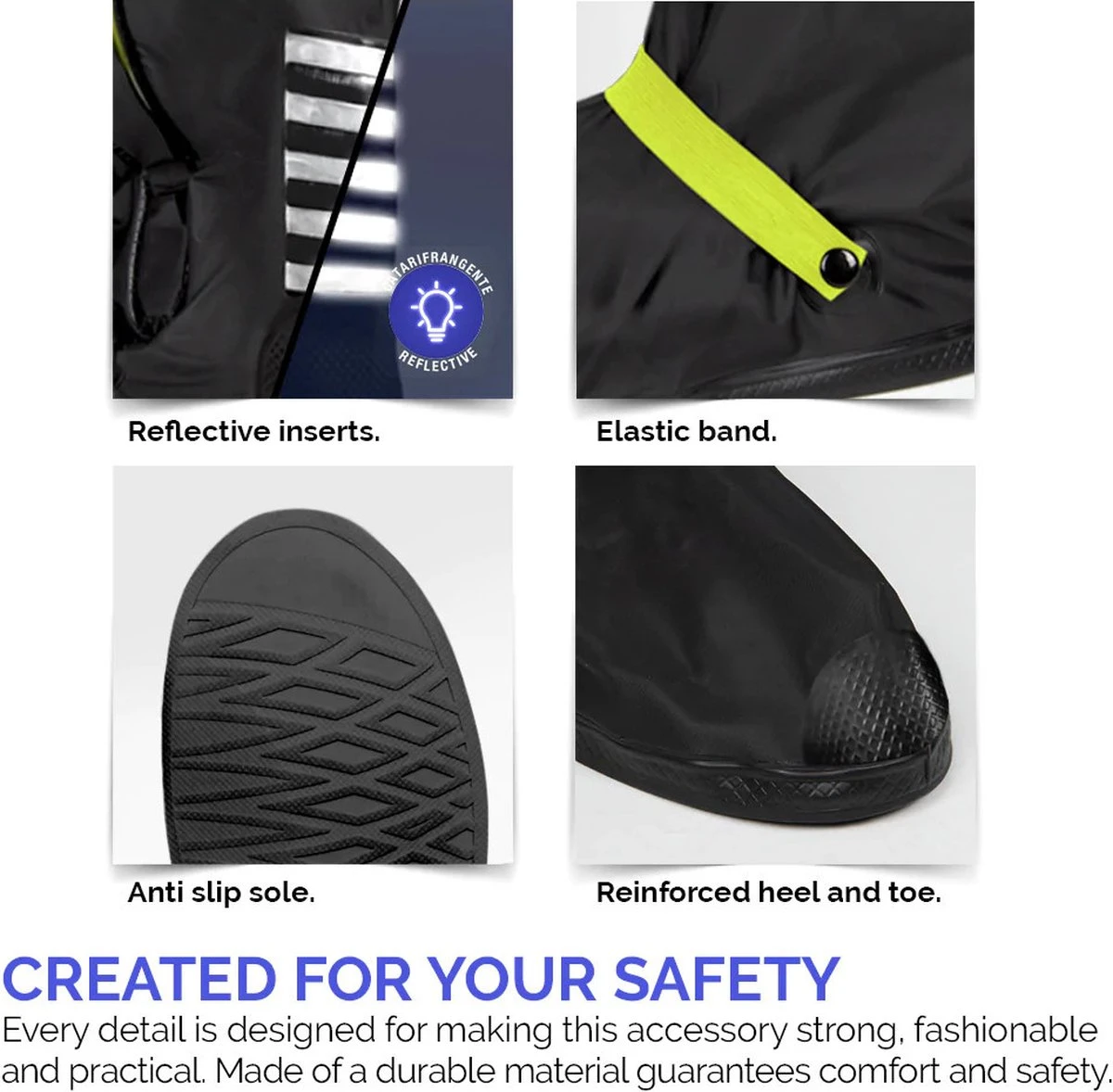 Perletti Overschoenen Reflecterend Pvc Zwart/roze Maat 36-39 7 Perletti Overschoenen Reflecterend Pvc Zwart/roze Maat 36-39 - Afbeelding 7