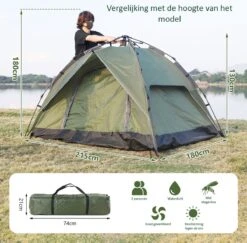 Sens Design Pop Up Tent - Tent - 2-3 Personen 14 Sens Design Pop Up Tent - Tent - 2-3 Personen -Kampeeruitrusting 1200x1180