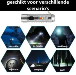 JGS Mini Zaklamp-Led-400 Lumen-USB-C-Oplaadbaar-Sleutelhanger-multifunctioneel-JGS Multicard -Kampeeruitrusting 1200x1182 11