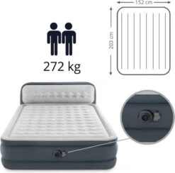 Intex 64448 - Queen Deluxe Ultra-Plush Zelfopblazend 2-persoons Luchtbed Met Hoofdboord (203x152x46cm) 25 Intex 64448 - Queen Deluxe Ultra-Plush Zelfopblazend 2-persoons Luchtbed Met Hoofdboord (203x152x46cm) -Kampeeruitrusting 1200x1183 3