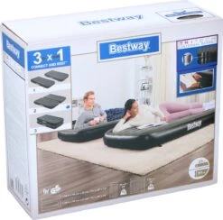 Bestway 3-in-1 Luchtbed - Connect - Zwart - 188x99cm - PVC/Polyester - Single, Double Single En Twin Opblaasbed - Tritech Materiaal - I-Beam Constructie 30 Bestway 3-in-1 Luchtbed - Connect - Zwart - 188x99cm - PVC/Polyester - Single, Double Single En Twin Opblaasbed - Tritech Materiaal - I-Beam Constructie -Kampeeruitrusting 1200x1184 9