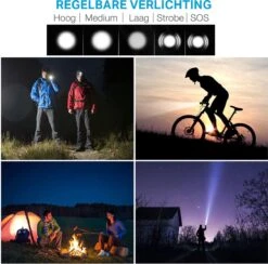 Zaklamp LED Oplaadbaar - 2000 Lumen - Inclusief 18650 En Batterijen Kabel - USB Oplaadbaar - Waterdicht - Voor Camping, Fishing, Emergency 9 Zaklamp LED Oplaadbaar - 2000 Lumen - Inclusief 18650 En Batterijen Kabel - USB Oplaadbaar - Waterdicht - Voor Camping, Fishing, Emergency -Kampeeruitrusting 1200x1186 13