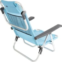 Bo-Camp Beach Chair - Monaco - Aluminium - Blauw -Kampeeruitrusting 1200x1196