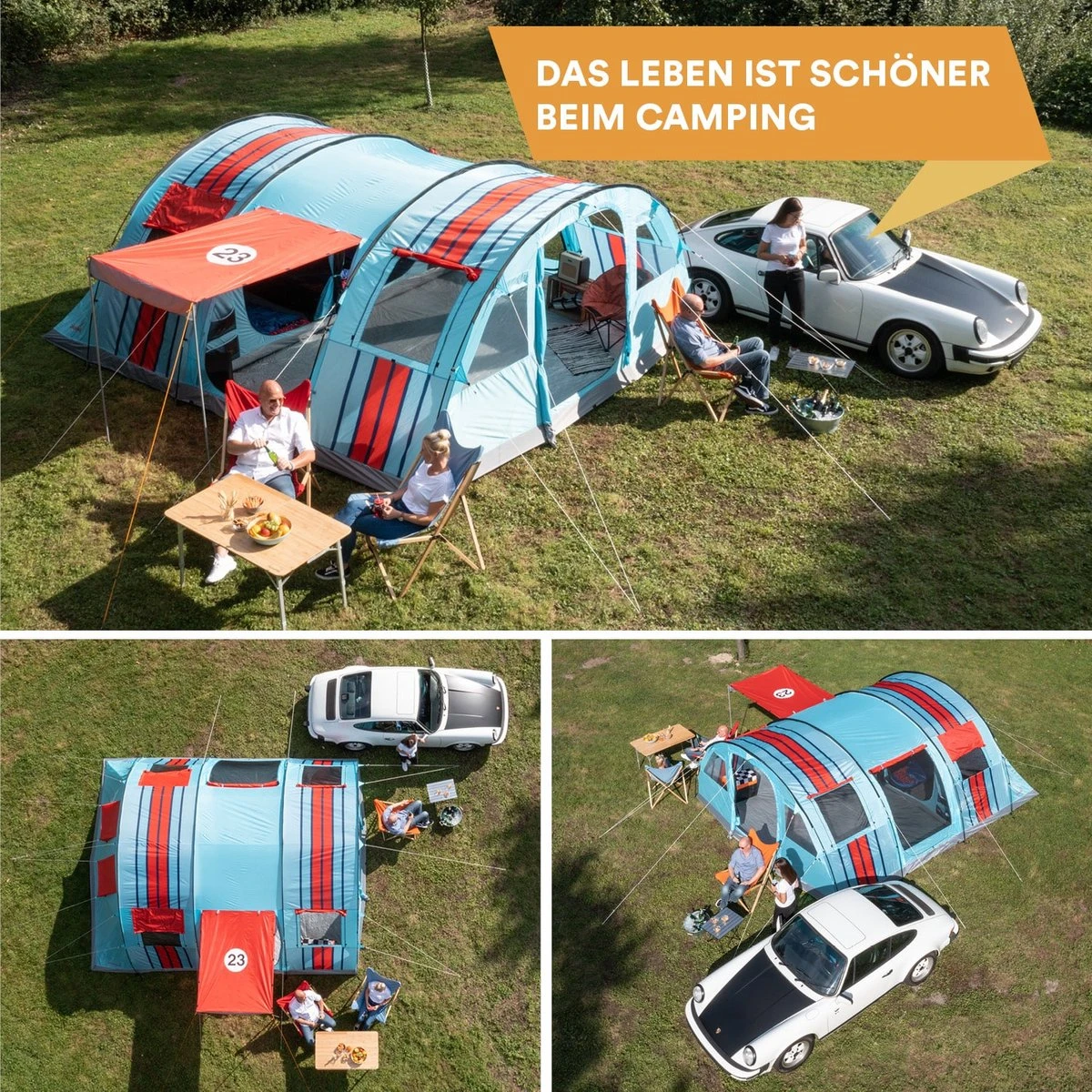 Skandika Gotland Tunneltent Voor 6 Personen, Grote Familietent In Racing-design, Ingenaaide Tentbodem, Waterdicht, 5000 Mm Waterkolom, Slaapcabine Met Scheidingswand, Muggennet (let Op, Komt Met Kleurfouten) 5 Skandika Gotland Tunneltent Voor 6 Personen, Grote Familietent In Racing-design, Ingenaaide Tentbodem, Waterdicht, 5000 Mm Waterkolom, Slaapcabine Met Scheidingswand, Muggennet (let Op, Komt Met Kleurfouten) - Afbeelding 5