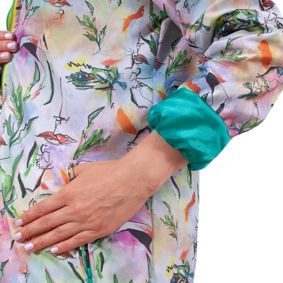 BiggDesign Faces - Dames Regenjas Waterdicht - Regenpak - Maat M 9 BiggDesign Faces - Dames Regenjas Waterdicht - Regenpak - Maat M - Afbeelding 9