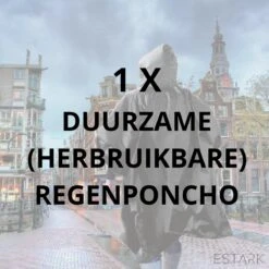 ESTARK Regenponcho - Herbruikbare Poncho Zwart - Fietsponcho Voor Dames En Heren - Regenjas - Hoge Kwaliteit - Poncho Herbruikbaar - Duurzaam - Poncho Zwart -Kampeeruitrusting 1200x1200 1186