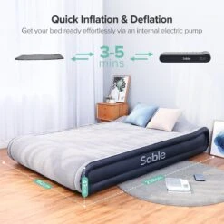 Sable Luxe Queen Size 2 Persoons Luchtmatras Met Ingebouwd Kussen, Opblaasbaar Luchtbed Met Ingebouwde Elektrische Pomp Voor Kamperen, Reizen Of Overnachtende Gasten Of Festival 11 Sable Luxe Queen Size 2 Persoons Luchtmatras Met Ingebouwd Kussen, Opblaasbaar Luchtbed Met Ingebouwde Elektrische Pomp Voor Kamperen, Reizen Of Overnachtende Gasten Of Festival -Kampeeruitrusting 1200x1200 1197