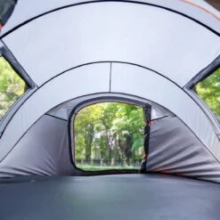 Fly Lab Luxe Pop Up Tent - Kampeer Tent - Grijs/Oranje - 4 Persoons -Kampeeruitrusting 1200x1200 135