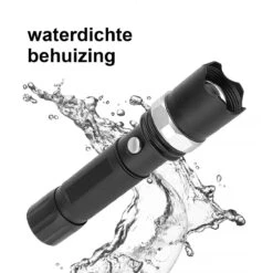 Zaklamp LED Oplaadbaar - Complete Set Met Lader En Autolader - Zoom En Stroboscoop Functies - Waterdicht -Kampeeruitrusting 1200x1200 1398