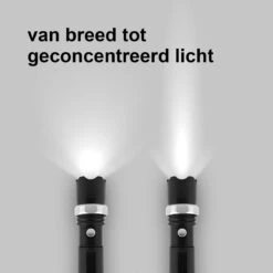 Zaklamp LED Oplaadbaar - Complete Set Met Lader En Autolader - Zoom En Stroboscoop Functies - Waterdicht -Kampeeruitrusting 1200x1200 1399