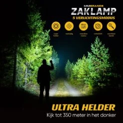 MM Brands Zaklamp - Militaire Schijnwerper - LED Zaklamp - Ook Voor Kinderen - Waterproof - 800 Lumen - 1km - 5 Standen - 2x -Kampeeruitrusting 1200x1200 1455