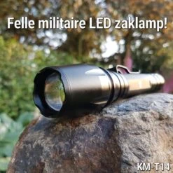 Militaire Zaklamp LED | 1000 Lumen | 2x 18650 Oplaadbare Batterij & Oplader | King Mungo KM-T14 -Kampeeruitrusting 1200x1200 1468