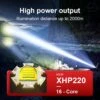 Qaweinuo - Led Zaklamp - XHP220 - Usb Oplaadbare Zaklamp - Nieuwe High Power Led Zaklamp - Militaire Zaklamp - 700 Meter Bereik