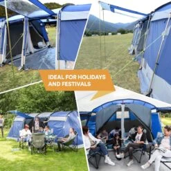 Skandika Montana 8 Tent – Tunneltenten – 8 Persoons Tent – Campingtent – 200 Cm Stahoogte – 2-4 Slaapcabines - Muggengaas – Familietent – 4 Ingangen – 700 X 310 X 200 Cm (L X B X H) - 5000 Mm Waterkolom – Outdoor, Camping – Kamperen – Blauw 16 Skandika Montana 8 Tent – Tunneltenten – 8 Persoons Tent – Campingtent – 200 Cm Stahoogte – 2-4 Slaapcabines - Muggengaas – Familietent – 4 Ingangen – 700 X 310 X 200 Cm (L X B X H) - 5000 Mm Waterkolom – Outdoor, Camping – Kamperen – Blauw -Kampeeruitrusting 1200x1200 171