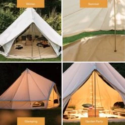 Skandika Tipii 400 Canvas Tent – Tipi-tenten – 8 Persoons Familietent - Campingtent – Muggengaas – 250 Cm Stahoogte – 400 Cm Diameter – 4000 Mm Waterkolom – Indische Tent, Partytent, Festivaltent – Outdoor, Camping, Tuin – Kamperen – Wit -Kampeeruitrusting 1200x1200 181