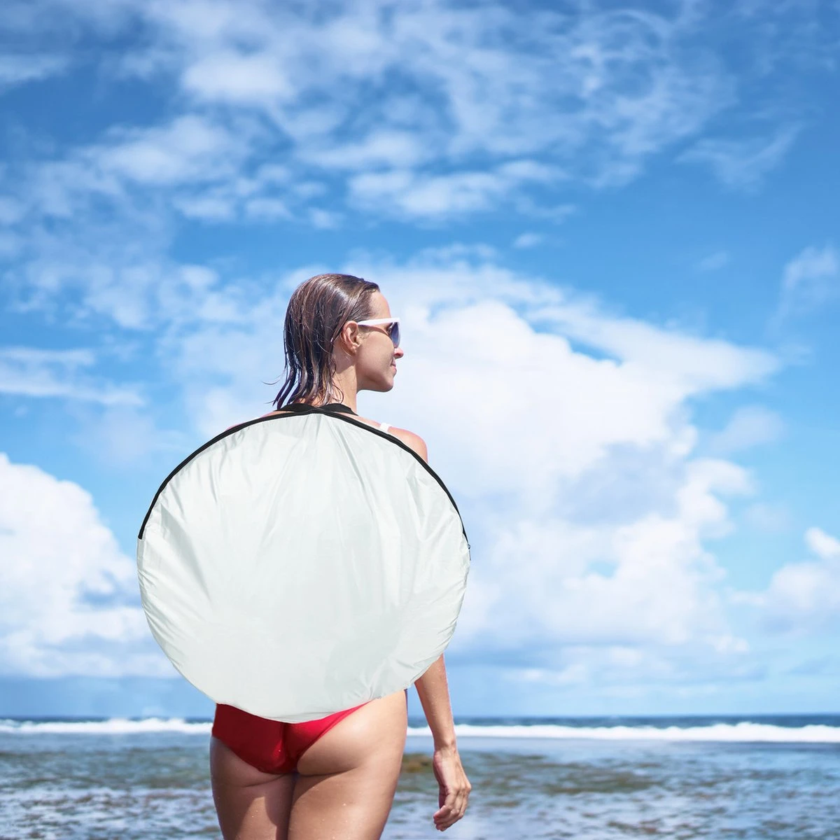 Relaxdays Strandtent Pop-up - Omkleedtent - 145x180 Cm - 2-3 Personen - Beachtent -compact - Oranje 4 Relaxdays Strandtent Pop-up - Omkleedtent - 145x180 Cm - 2-3 Personen - Beachtent -compact - Oranje - Afbeelding 4