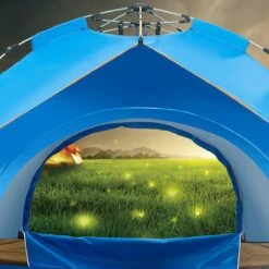 Fish Life Waterdichte Tent - Lichtgewicht Tent - Tent Voor 2-4 Personen - 200*200*140 Cm - Outdoor Camping Tent - Licht Blauw -Kampeeruitrusting 1200x1200 194