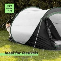 JEMIDI Tweepersoons Pop-up Tent - Opgooitent, Werptent Voor 2 Personen - Ideaal Als Festivaltent Of Kampeertent - Verschillende Kleuren -Kampeeruitrusting 1200x1200 206