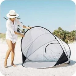 Deryan Luxe Pop Up Strandtent XXL - Anti-UV 50+ - Zilver -Kampeeruitrusting 1200x1200 209