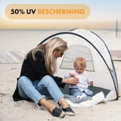 Deryan Luxe Pop Up Strandtent - Anti-UV 50+ - Cream -Kampeeruitrusting 1200x1200 218