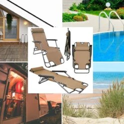 Ligstoel Opvouwbaar 155x60cm - Lichte Ligbed Relaxstoel Tuinstoel Campingstoel Strandstoel -Kampeeruitrusting 1200x1200 227