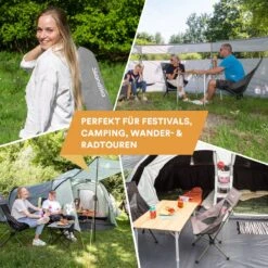 Skandika Campingstoel Compact SET – Campingstoelen – Campingstoel Tot 150 Kg Belastbaar - Kampeerstoel, Visstoel, Kleine Pakmaat, Opvouwbaar, Stabiel, Licht, Comfortabel Gepolsterd – Draagtas Meegeleverd – Vouwstoel – Kampeermeubelen – Grijs -Kampeeruitrusting 1200x1200 277