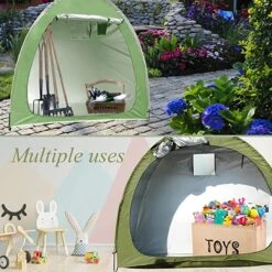 Merkloos Fietstent, Beschermhoes Fietsenschuur, Tent Voor Camping In De Open Lucht-groen 200*80*165CM -Kampeeruitrusting 1200x1200 30