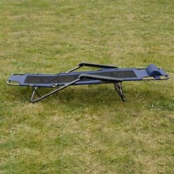 Ligstoel 180x60cm - Opvouwbaar Campingstoel Ligbed Strandstoel Tuinstoel Vouwligstoel Blauw -Kampeeruitrusting 1200x1200 314