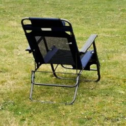 Ligstoel 155x60cm - Opvouwbaar Campingstoel Ligbed Strandstoel Tuinstoel Vouwligstoel Blauw -Kampeeruitrusting 1200x1200 363