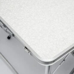 Aluminium Kampeertafel 120x60cm - Campingtafel Inklapbaar - 3-voudig Verstelbare Vouwtafel Grijs -Kampeeruitrusting 1200x1200 424