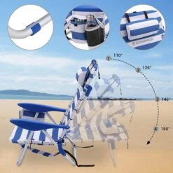 Naqsh Store Strandstoel Met Hoofdkussen, Aluminium, Draagbare Vouwstoel, Campingstoel, Opvouwbaar En Verstelbaar, Zoals Een Rugzak Draagbaar, Buitenstoel, Blauw En Wit Gestreept GCB62BU 15 Naqsh Store Strandstoel Met Hoofdkussen, Aluminium, Draagbare Vouwstoel, Campingstoel, Opvouwbaar En Verstelbaar, Zoals Een Rugzak Draagbaar, Buitenstoel, Blauw En Wit Gestreept GCB62BU -Kampeeruitrusting 1200x1200 446
