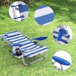 Naqsh Store Strandstoel Met Hoofdkussen, Aluminium, Draagbare Vouwstoel, Campingstoel, Opvouwbaar En Verstelbaar, Zoals Een Rugzak Draagbaar, Buitenstoel, Blauw En Wit Gestreept GCB62BU 17 Naqsh Store Strandstoel Met Hoofdkussen, Aluminium, Draagbare Vouwstoel, Campingstoel, Opvouwbaar En Verstelbaar, Zoals Een Rugzak Draagbaar, Buitenstoel, Blauw En Wit Gestreept GCB62BU -Kampeeruitrusting 1200x1200 447