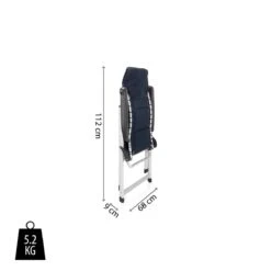 Campart Campingstoel CH-0592 - Opvouwbaar Met Hoofdsteun - 7 Verstelbare Standen - Lichtgewicht - Blauw -Kampeeruitrusting 1200x1200 457