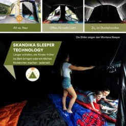 Skandika Nimbus Sleeper 12 Tent – Koepeltenten – 12 Persoons Familietent - Campingtent – Muggengaas – Sleeper Technology (3 Extra Donkere Slaapcabines) – 760 X 630 X 215 Cm (LxBxH) – 5000 Mm Waterkolom – Camping, Tuin – Kamperen – Blauw/wit 12 Skandika Nimbus Sleeper 12 Tent – Koepeltenten – 12 Persoons Familietent - Campingtent – Muggengaas – Sleeper Technology (3 Extra Donkere Slaapcabines) – 760 X 630 X 215 Cm (LxBxH) – 5000 Mm Waterkolom – Camping, Tuin – Kamperen – Blauw/wit -Kampeeruitrusting 1200x1200 54