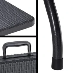 Casaria Tuintafel Opvouwbaar – Met Draaggreep 180x75 Cm – Zwart -Kampeeruitrusting 1200x1200 594