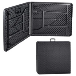 Casaria Tuintafel Opvouwbaar – Met Draaggreep 180x75 Cm – Zwart -Kampeeruitrusting 1200x1200 596