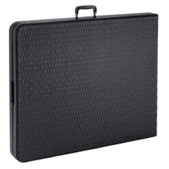 Casaria Tuintafel Opvouwbaar – Met Draaggreep 180x75 Cm – Zwart -Kampeeruitrusting 1200x1200 600